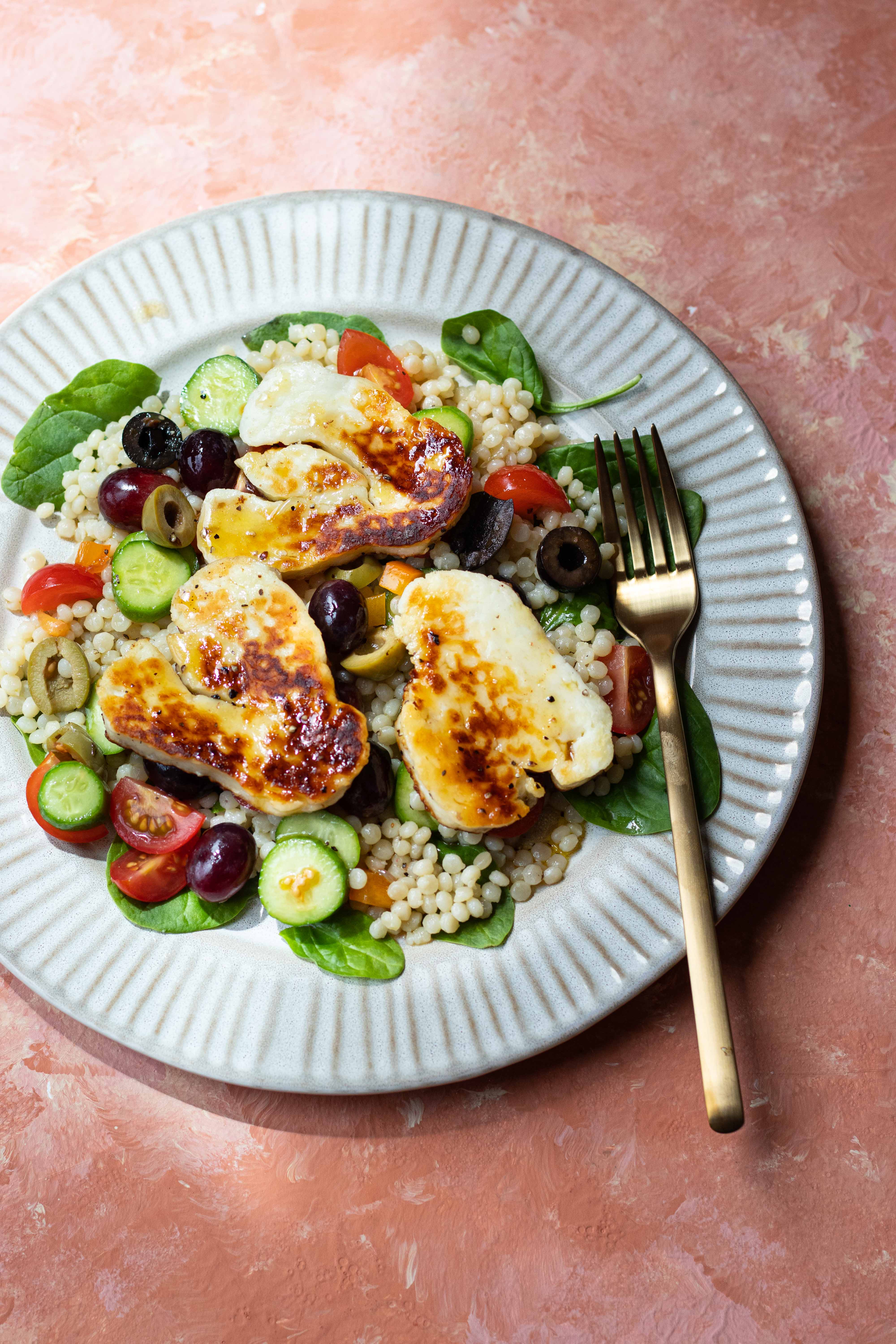 Grilled Halloumi couscous salad Soulful And Healthy